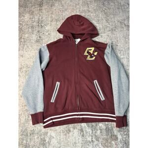 Vintage NCAA Starter Boston College Eagles Red Jacket Bomber Zip Up Mens Size L